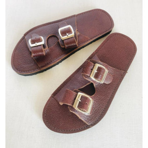 Brown Slip on Buckle sandal EUR 36 - IMK Leathers